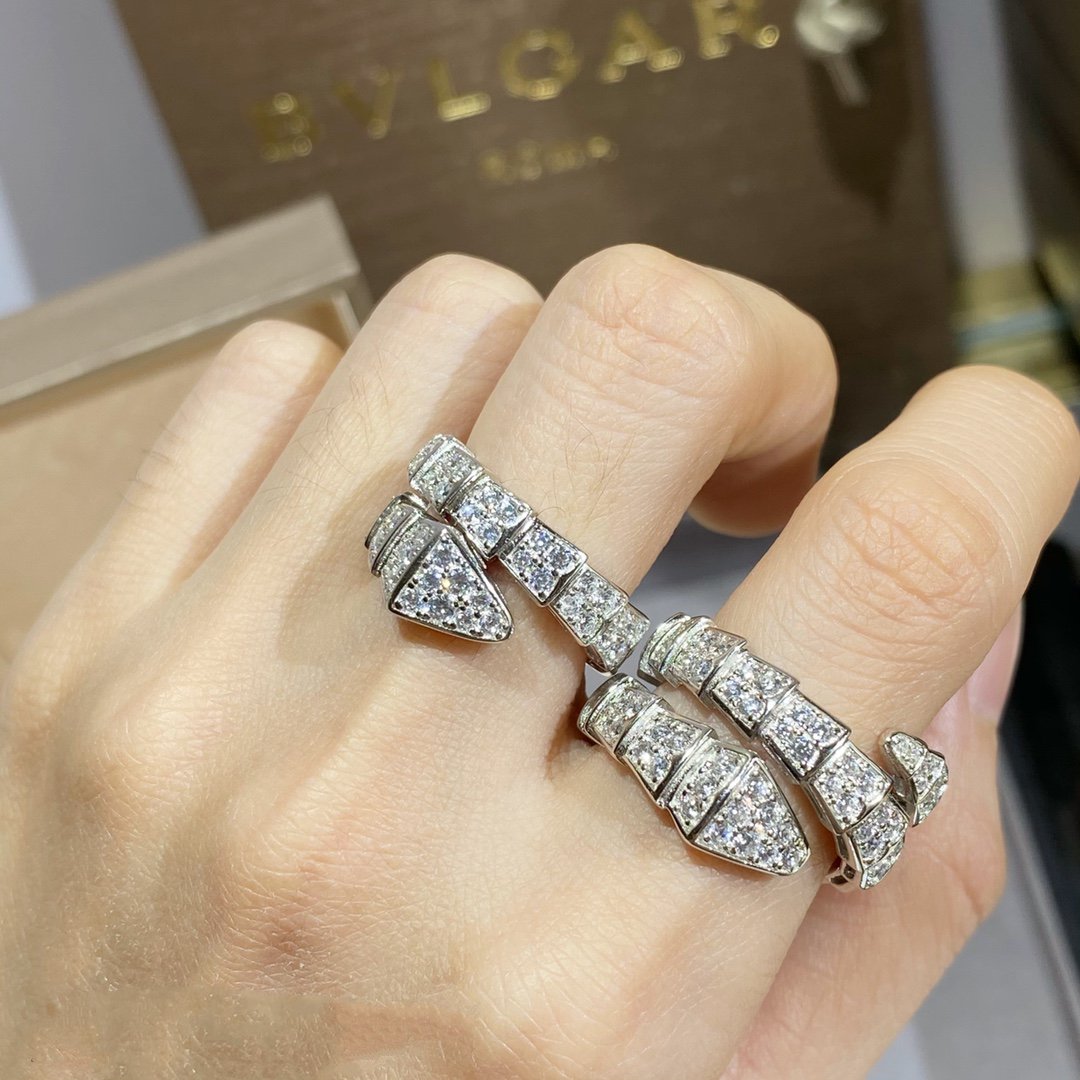 [Stellar Jewelry]SERPENTI RING SILVER DIAMOND PAVED