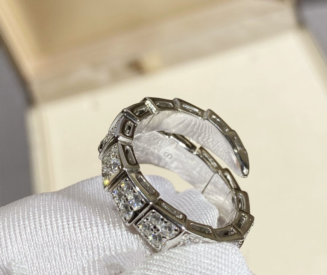 [Stellar Jewelry]SERPENTI RING SILVER DIAMOND PAVED