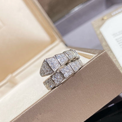 [Stellar Jewelry]SERPENTI RING SILVER DIAMOND PAVED