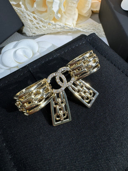 [Stellar Jewelry]25K Hollow Bow Brooch