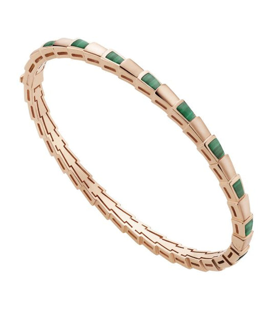 [Stellar Jewelry]SERPENTI BRACELET PINK GOLD MALACHITE