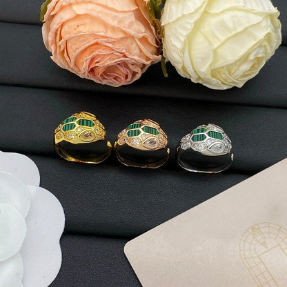 [Stellar Jewelry]BRAND NEW ASSORTED SNAKE HEAD MALACHITE RINGS
