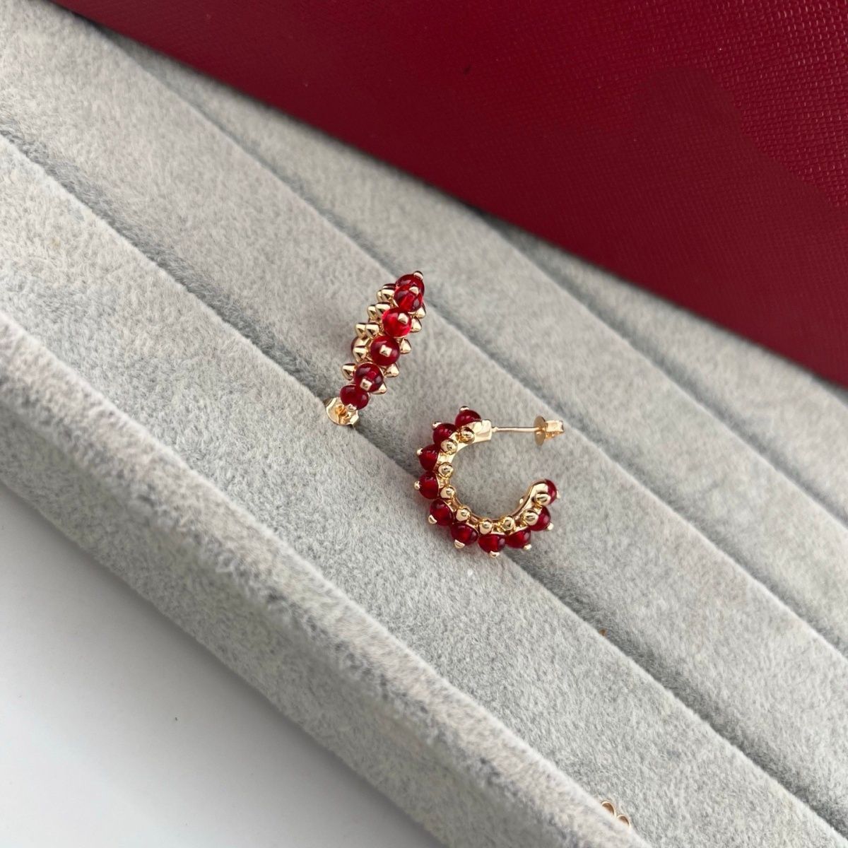 [Stellar Jewelry]NEW COLORED GEMSTONE COLLECTION SMALL HOOP EARRINGS