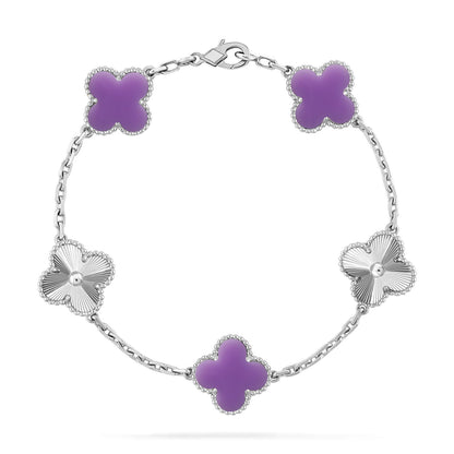 [Stellar Jewelry]CLOVER 5 MOTIF LIGHT PURPLE BRACELET COLLECTION