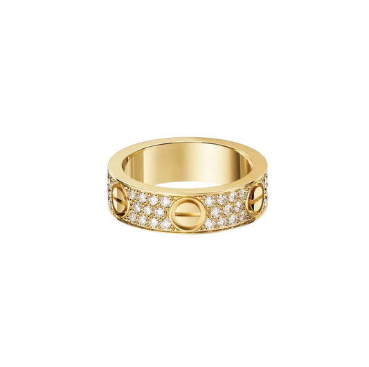 [Stellar Jewelry]LOVE RING 5.5MM DIAMONDS PAVED