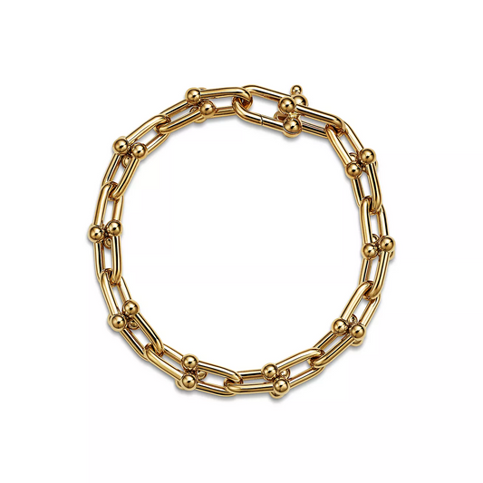 [Stellar jewels]HARDWEAR MEDIUM LINK 20 MOTIF GOLD BRACELET