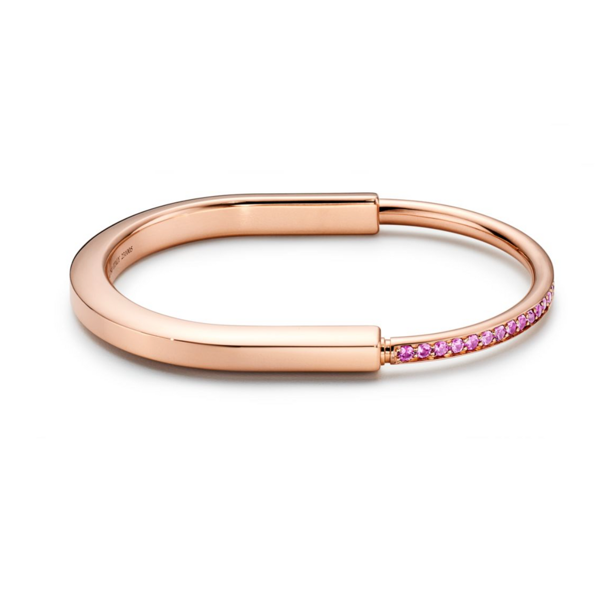 [Stellar jewels]LOCK BRACELET ROSE DIAMOND PINK GOLD