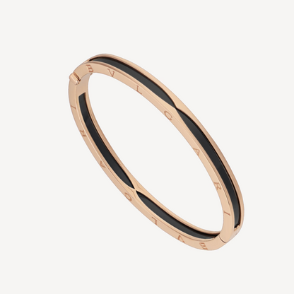 [Stellar Jewelry]ZERO 1 PINK GOLD WITH BLACK CERAMIC BRACELET