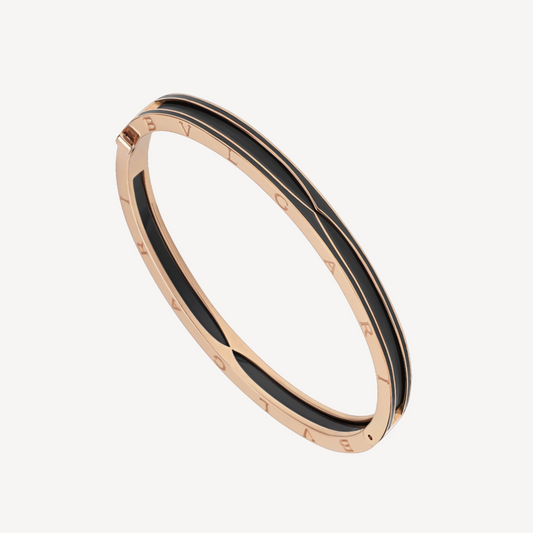 [Stellar Jewelry]ZERO 1 PINK GOLD WITH MATTE BLACK CERAMIC BRACELET