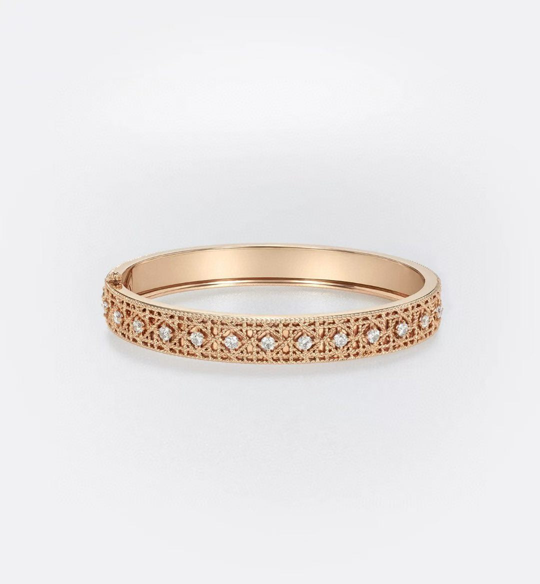 [Stellar Jewelry]2026 WOVEN-PATTERN BRACELET SET WITH FULL DIAMOND INLAY THREE-COLORS
