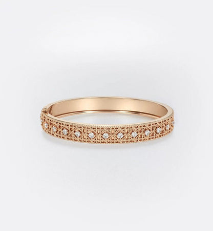 [Stellar Jewelry]2026 WOVEN-PATTERN BRACELET SET WITH FULL DIAMOND INLAY THREE-COLORS