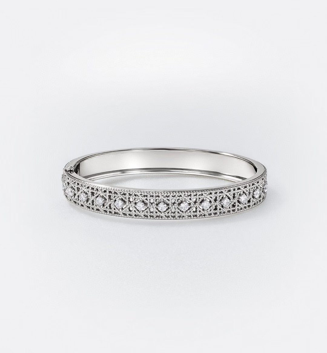 [Stellar Jewelry]2026 WOVEN-PATTERN BRACELET SET WITH FULL DIAMOND INLAY THREE-COLORS