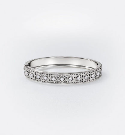 [Stellar Jewelry]2026 WOVEN-PATTERN BRACELET SET WITH FULL DIAMOND INLAY THREE-COLORS