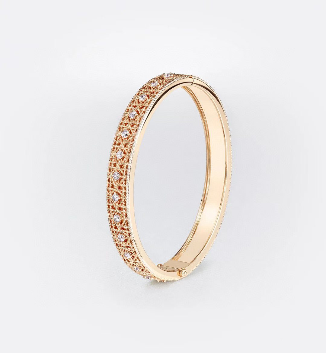 [Stellar Jewelry]2026 WOVEN-PATTERN BRACELET SET WITH FULL DIAMOND INLAY THREE-COLORS