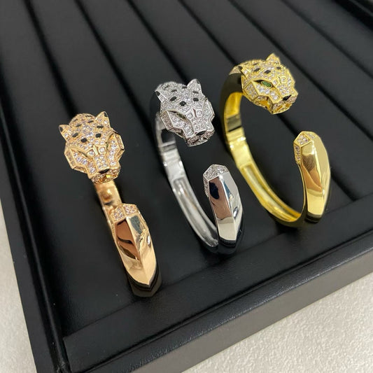 [Stellar  Jewelry]DIAMOND MACHINE LEOPARD BRACELET