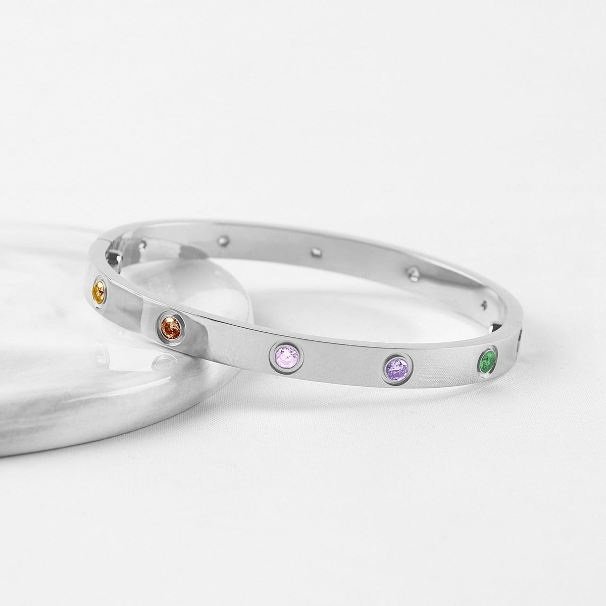 [Stellar Jewelry] 2026 NEW 6.1MM COLORED GEMSTONE BRACELET