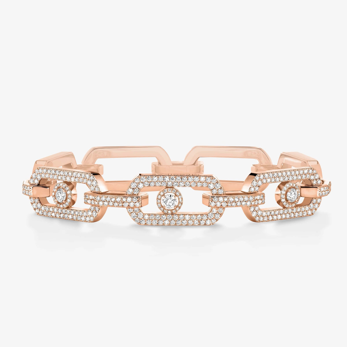 [Stellar Jewelry]Large Full Diamond Unisex Sliding Bracelet with Moissanite
