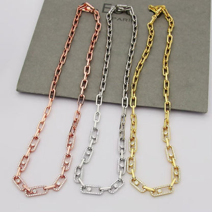 [Stellar Jewelry]Move Link Pave Diamond Necklace