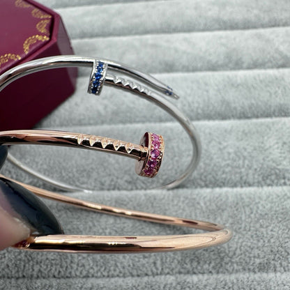 [Stellar Jewelry]JUSTE BRACELET 2.5MM PINK STONES AT BOTH ENDS