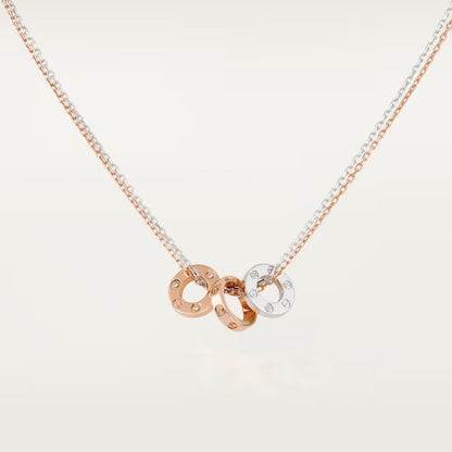 [Stellar Jewelry]LOVE 6 DIAMOND PENDANT NECKLACE