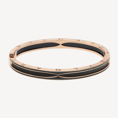 [Stellar Jewelry]ZERO 1 PINK GOLD WITH MATTE BLACK CERAMIC BRACELET