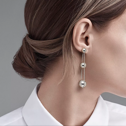 [Stellar jewels]TRIPLE DROP SILVER EARRINGS