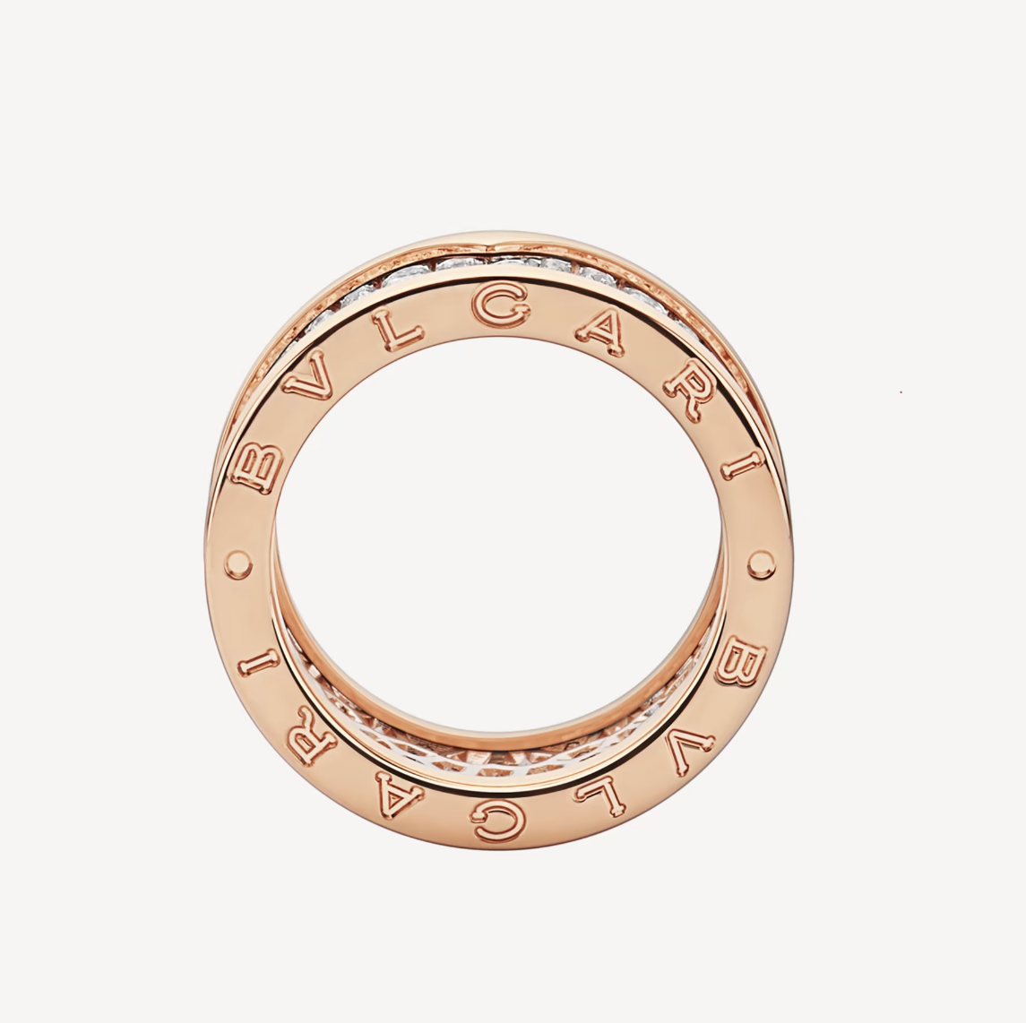 [Stellar Jewelry]ZERO 1 WITH PAVED DIAMONDS ON THE SPIRAL RING
