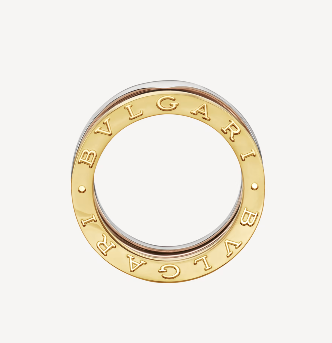 [Stellar Jewelry]ZERO 1 THREE-BAND ROSE WHITE AND YELLOW RING