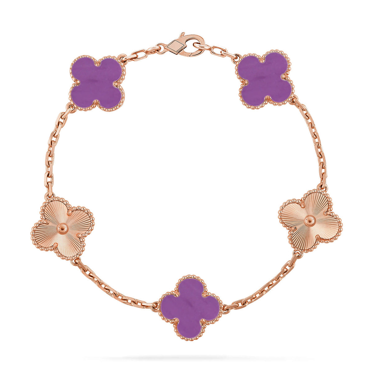 [Stellar Jewelry] CLOVER 5 MOTIF VIOLET BRACELET COLLECTION