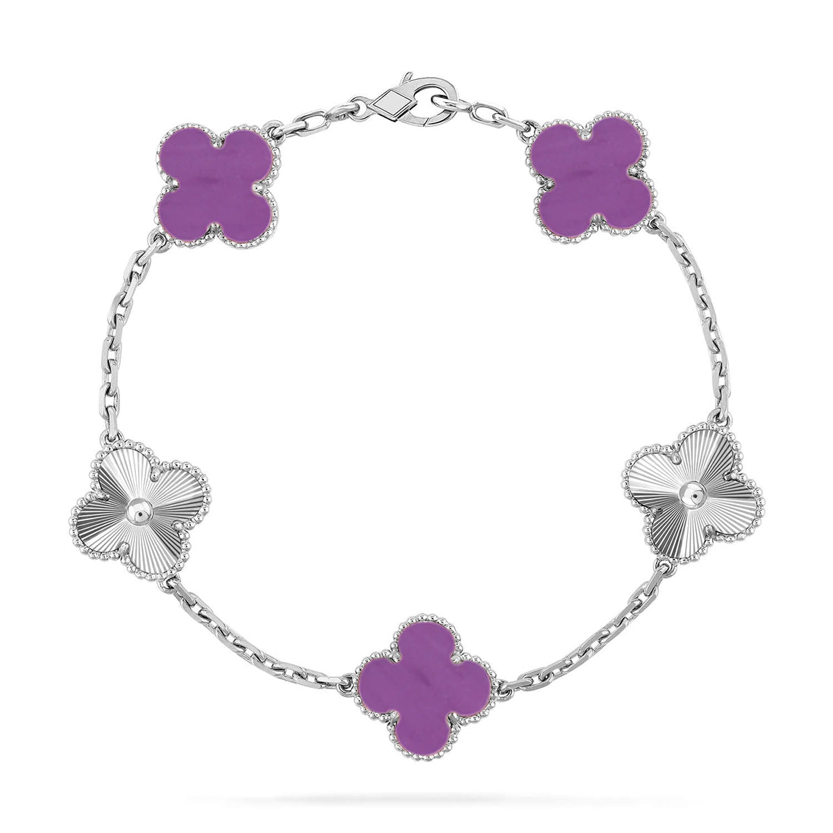 [Stellar Jewelry] CLOVER 5 MOTIF VIOLET BRACELET COLLECTION