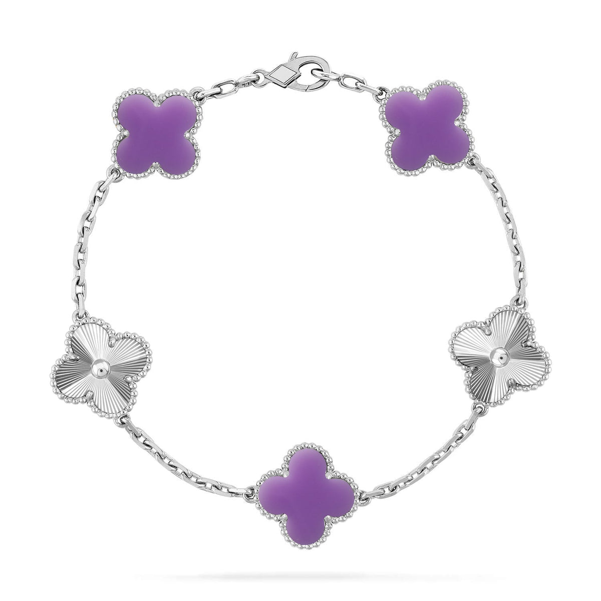 [Stellar Jewelry]CLOVER 5 MOTIF LIGHT PURPLE BRACELET COLLECTION
