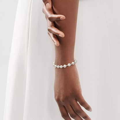 [Stellar jewels]PEARL 7-8MM SILVER BRACELET