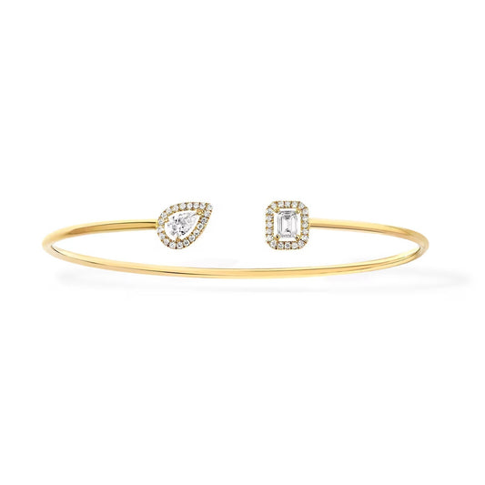 [Stellar Jewelry]JONC FLEX MY TWIN TOI & MOI SILVER DIAMOND BRACELET