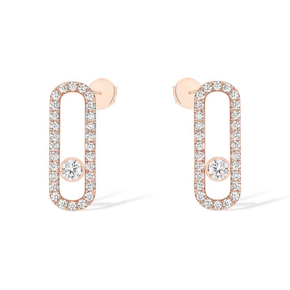 [Stellar Jewelry]MOVE UNO STUD DIAMOND PAVED EARRINGS