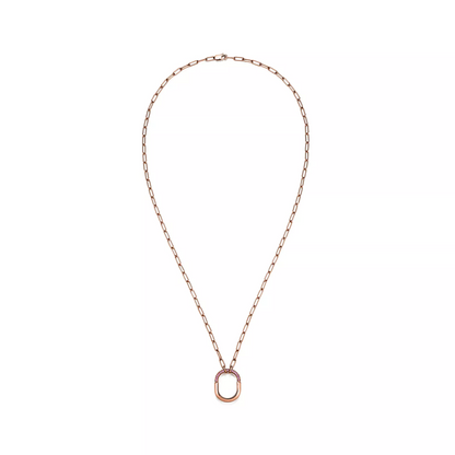 [Stellar jewels]LOCK SMALL PENDANT PINK DIAMOND PINK GOLD NECKLACE