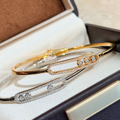 [Stellar Jewelry]Move Pavé Diamond Bangle Bracelet M