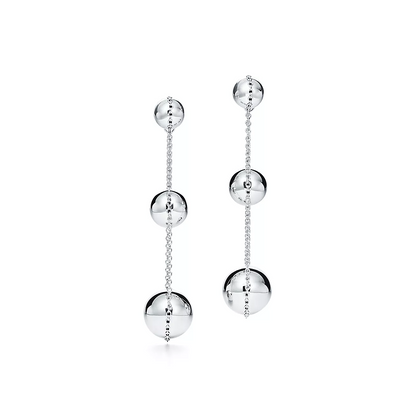 [Stellar jewels]TRIPLE DROP SILVER EARRINGS