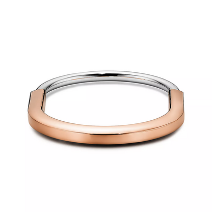 [Stellar jewels]LOCK BRACELET ROSE AND WHITE GOLD