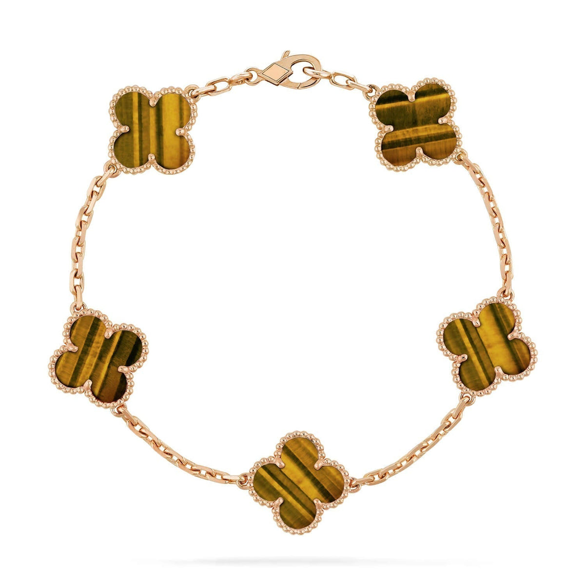 [Stellar Jewelry] CLOVER 5 MOTIFS TIGER EYE BRACELET COLLECTION