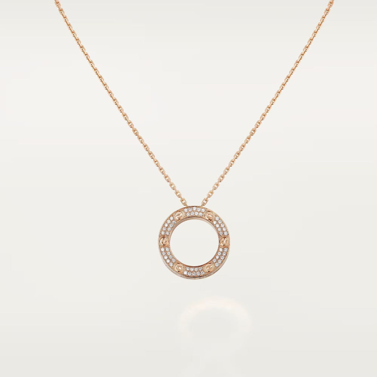 [Stellar Jewelry]LOVE NECKLACE 16MM  FULL DIAMOND