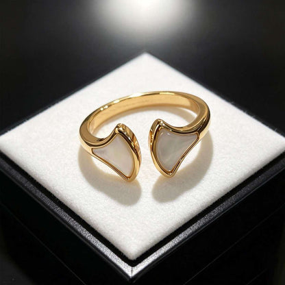 [Stellar Jewelry]BVLGARI Double Fan Open-Faced Ring