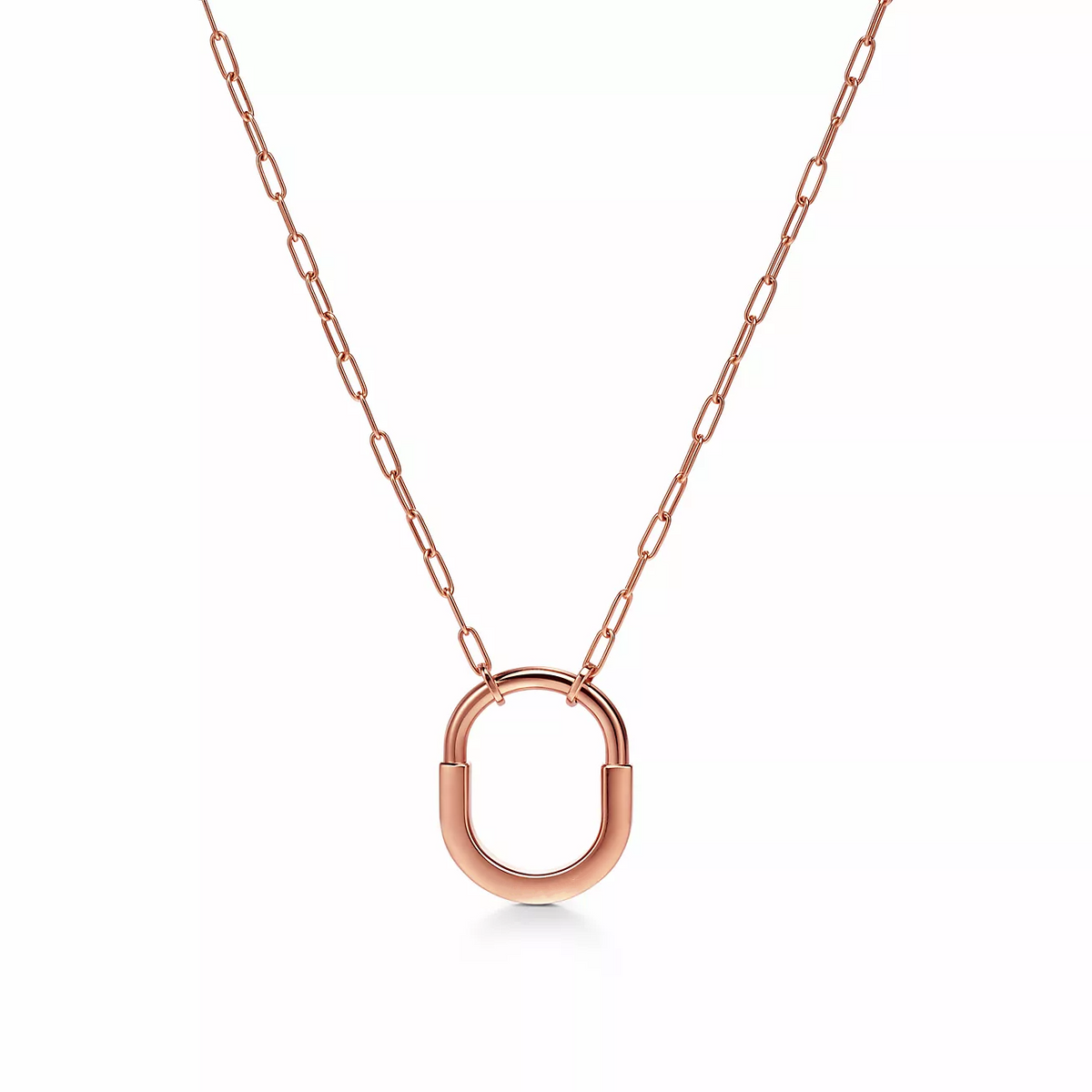 [Stellar jewels]LOCK MEDIUM PENDANT PINK DIAMOND PINK GOLD NECKLACE