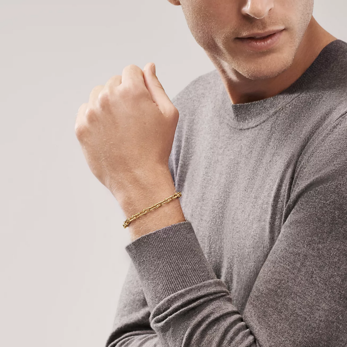 [Stellar jewels]HARDWEAR SMALL LINK 26 MOTIF GOLD BRACELET