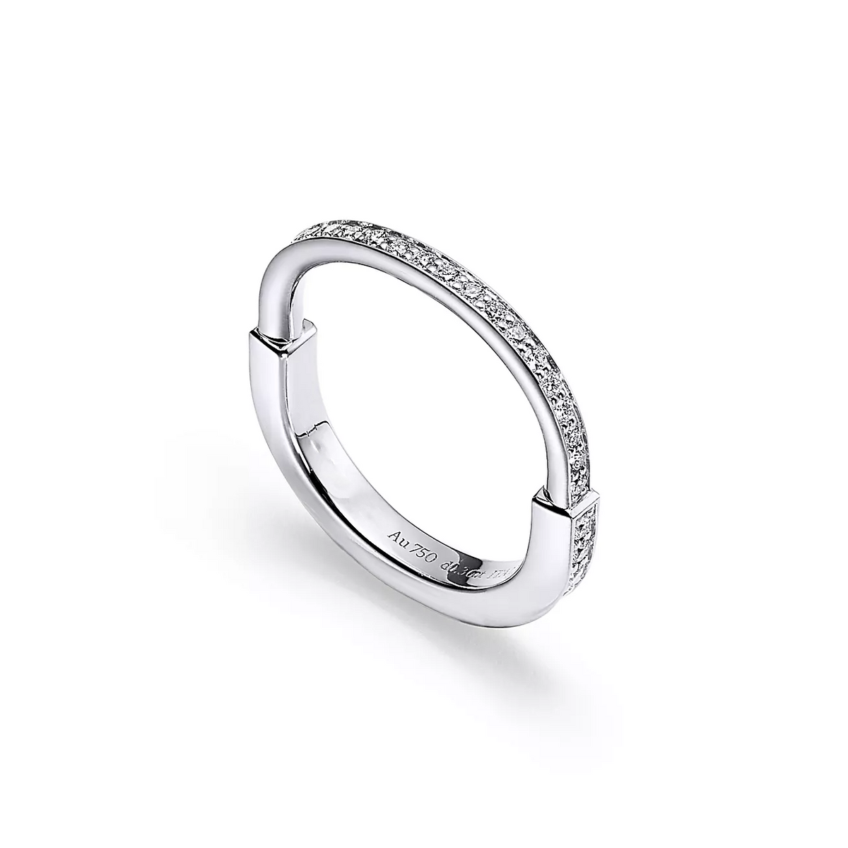 [Stellar jewels]LOCK RING SILVER DIAMOND PAVED