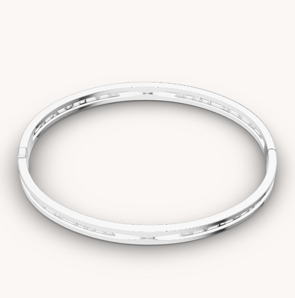 [Stellar Jewelry]ZERO 1 SPIRAL LOGO SILVER BRACELET