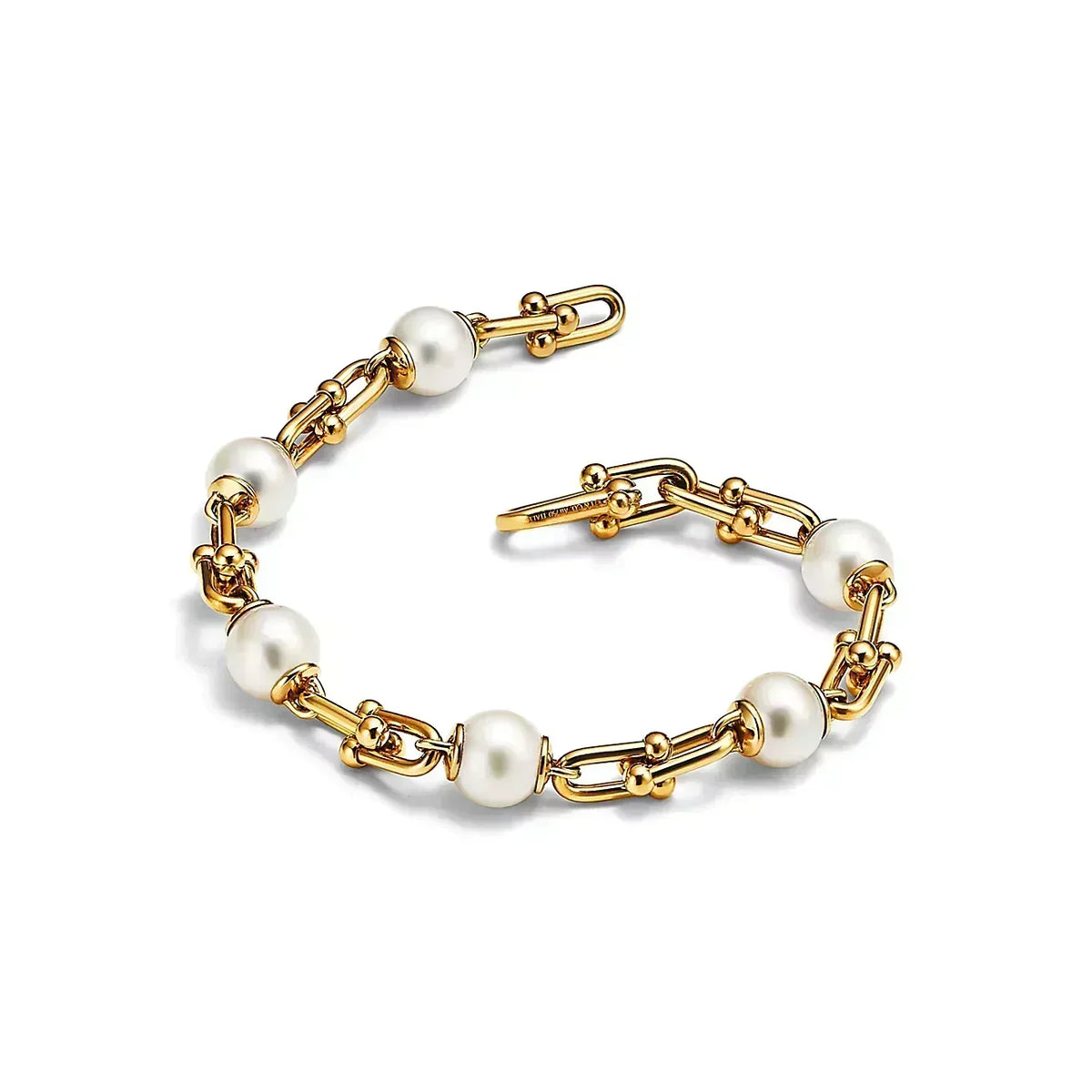 [Stellar jewels]LINK BRACELET GOLD WITH FRESHWATER PEARLS