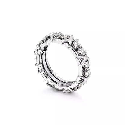 [Stellar jewels]SIXTEEN STONE SILVER RING
