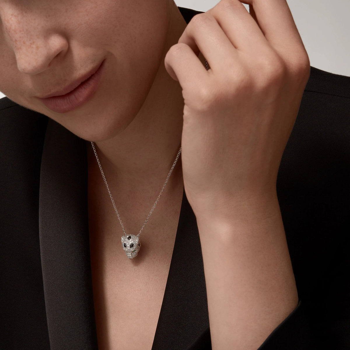 [Stellar Jewelry]PANTHERE FULL DIAMOND NECKLACE
