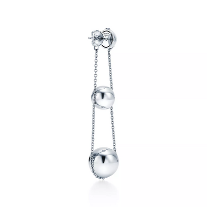 [Stellar jewels]TRIPLE DROP SILVER EARRINGS