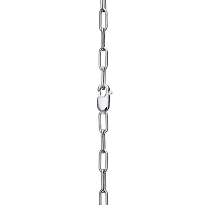 [Stellar jewels]LOCK NECKLACE MEDIUM PENDANT SILVER PAVED DIAMONDS